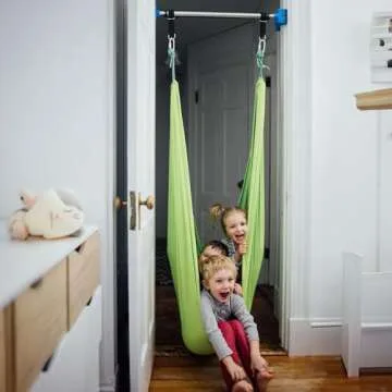 Playzone-fit Kidtrix Deluxe Doorway Swing Kit - Fun Doorway Swing for Kids - Includes Indoor Sensory Swing - Weight Limit 150 lbs. - Recommended Ages 3+