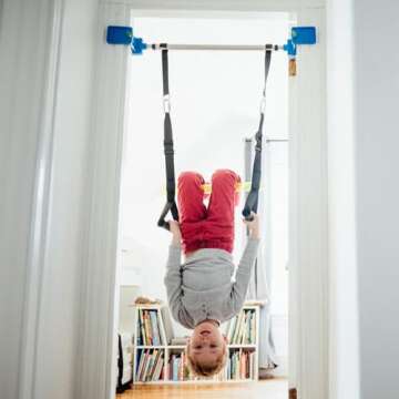 Playzone-fit Kidtrix Deluxe Doorway Swing Kit - Fun Doorway Swing for Kids - Includes Indoor Sensory Swing - Weight Limit 150 lbs. - Recommended Ages 3+