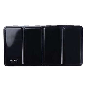 MEEDEN Empty Watercolor Tin Palette, Large Travel Metal Paint Box with 24 Pcs Full Pans