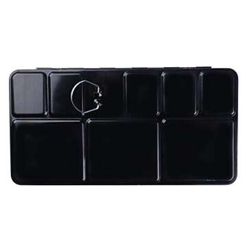 MEEDEN Empty Watercolor Tin Palette, Large Travel Metal Paint Box with 24 Pcs Full Pans