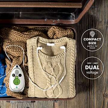 Steamfast SF-720 Mini Travel Steam Iron with Dual Voltage, Travel Bag, Non-Stick Soleplate, Anti-Sli...