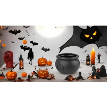 GLOCAMPING 5 in 1 Plastic Witch Cauldron Kettle Set