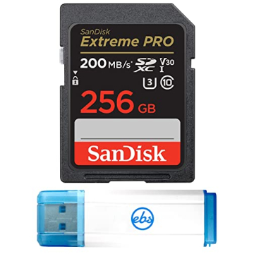 SanDisk 256GB Extreme Pro Memory Card Bundle - Perfect For Canon DSLR Photography