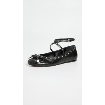 Stylish SCHUTZ Women's Larissa Flats with Bow and Studs