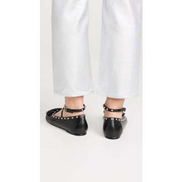 Stylish SCHUTZ Women's Larissa Flats with Bow and Studs