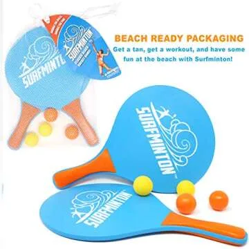 VIAHART Surfminton Classic Beach Paddle Set