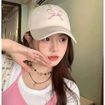 Trendy Bow-Tie Baseball Cap for Women Sun Protection