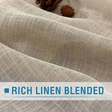 Stylish H.VERSAILTEX Linen Curtains 108 inches Long