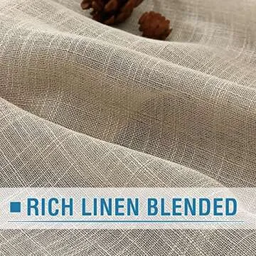 Stylish H.VERSAILTEX Linen Curtains 108 inches Long