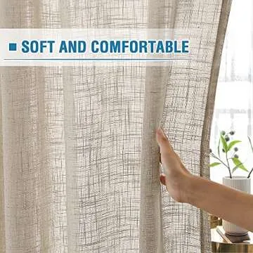 Stylish H.VERSAILTEX Linen Curtains 108 inches Long