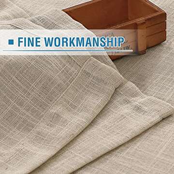 Stylish H.VERSAILTEX Linen Curtains 108 inches Long