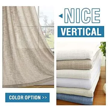 Stylish H.VERSAILTEX Linen Curtains 108 inches Long