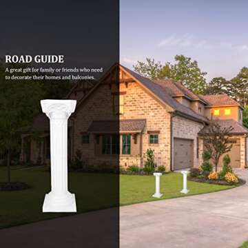 Roman Column White Roman Pillar Wedding/Home/Garden Decor Flower Pot Columns Urn Planter Column Pillar Party Stands for Decor Round Vases for Flowers Outdoor Child Plastic