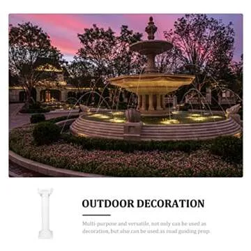 Roman Column White Roman Pillar Wedding/Home/Garden Decor Flower Pot Columns Urn Planter Column Pillar Party Stands for Decor Round Vases for Flowers Outdoor Child Plastic