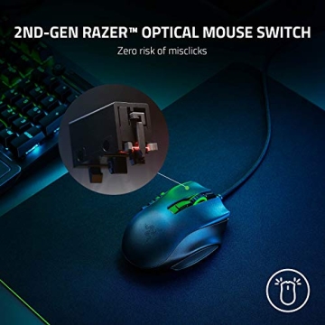 Razer Naga X Wired MMO Gaming Mouse with 18K DPI Optical Sensor