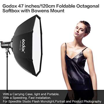 Godox 120cm Octagon Umbrella Softbox for Studio Photography