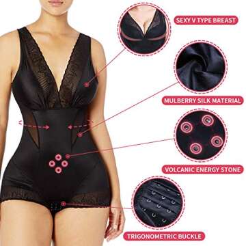 MYSEXY Body Shaper Bodysuit Seamless Tummy Control for Women