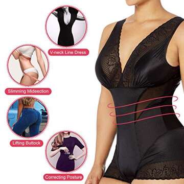 MYSEXY Body Shaper Bodysuit Seamless Tummy Control for Women