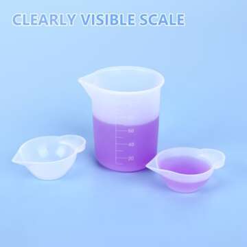Silicone Measuring Cup Resin Mixing Kit - 12PCS Included