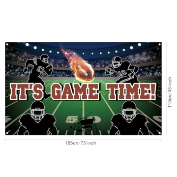 Football Backdrop It's Game Time for Parties and Events