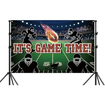 Football Backdrop It's Game Time for Parties and Events