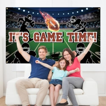 Football Backdrop It's Game Time for Parties and Events