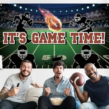Football Backdrop It's Game Time for Parties and Events