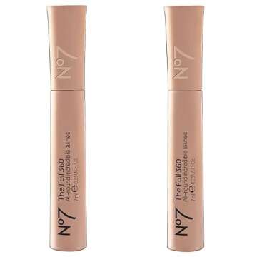 No7 The Full 360 All - in -1 Mascara, Brown/Black (Pack of 2)