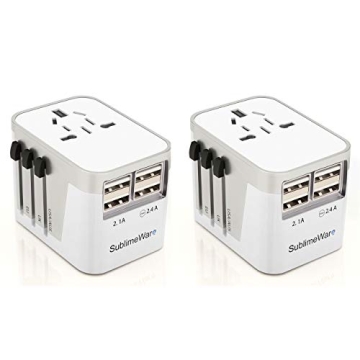International Travel Power Plug Adapter - 4 USB Ports