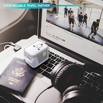 International Travel Power Plug Adapter - 4 USB Ports