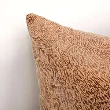 famibay Pack of 2 Faux Leather Pillow Covers Modern Decorative Square Luxury Cushion Case Durable Throw Pillow Cover Shell for Couch Sofa Bed Living Room 18x18 Inch Brown