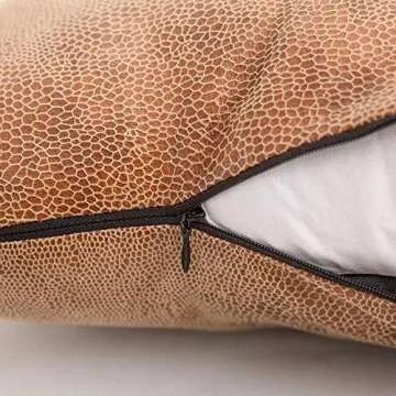 famibay Pack of 2 Faux Leather Pillow Covers Modern Decorative Square Luxury Cushion Case Durable Throw Pillow Cover Shell for Couch Sofa Bed Living Room 18x18 Inch Brown