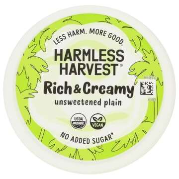 HARMLESS HARVEST Organic Unsweetened Plain Rich & Creamy Coconut Yogurt, 24 OZ