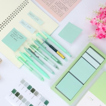 Colorful 8pcs Book Annotation Kit, Sticky Notes & Pens