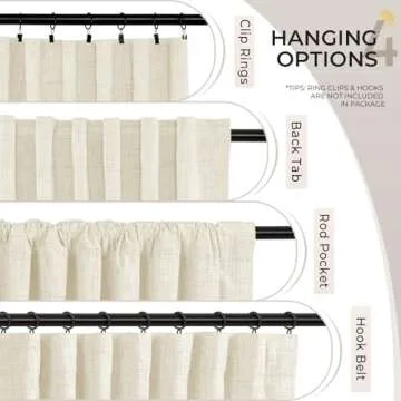 INOVADAY 100% Blackout Curtains for Bedroom, Thermal Black Out Curtains, Back Tab/Rod Pocket Linen Blackout Drapes, Room Darkening Drapes for Living Room, 52''W x 108''L, Cream