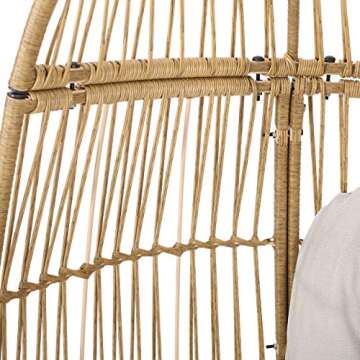 Cozy Swivel Egg Chair - Stylish Outdoor Wicker Design