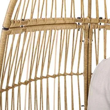 Cozy Swivel Egg Chair - Stylish Outdoor Wicker Design