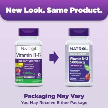 Natrol Vitamin B12 5,000 mcg, Fast Dissolve Vitamin B12 Supplement Supports a Healthy Nervous System...