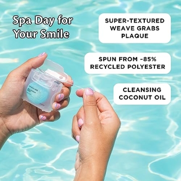 Cocofloss Woven Dental Floss, Dentist-Designed Mint Waxed