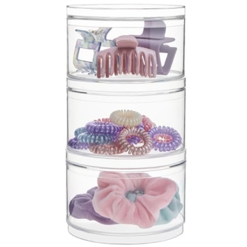 Stackable Clear Plastic Containers for Beauty Supplies | Made in USA
