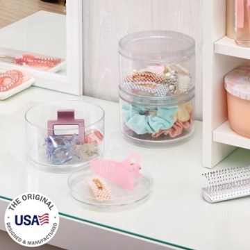 Stackable Clear Plastic Containers for Beauty Supplies | Made in USA