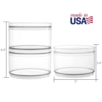 Stackable Clear Plastic Containers for Beauty Supplies | Made in USA