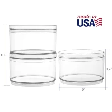 Stackable Clear Plastic Containers for Beauty Supplies | Made in USA