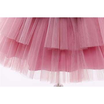 NNJXD Baby Girl Princess Dress Bowknot Sequins Dresse Pageant Wedding Tutu Gown Size (100) 3-4 Years 730 Pink