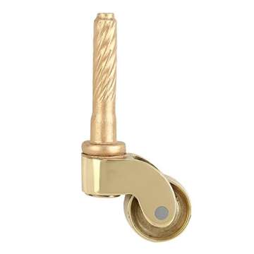 Set of 4 Solid Brass Stem Caster Heavy Duty & Safe for All Floors Perfect Replacement for Floor Mat ...