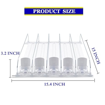 AMLLLC Drink Dispenser for Fridge,Automatic Pusher Glide Soda Can Dispenser for Refrigerator and Adjustable Width - Storage 25 Cans