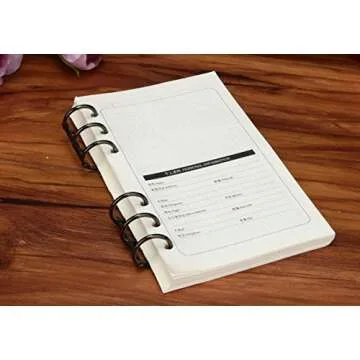 Chris-Wang 10Pcs Metal 3-Ring Binding Spines Combs, Loose Leaf Binder DIY Photo Album Rings Book Calendar Round Circle, 0.5-Inch Spine Diameter, Black