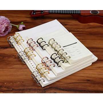 Chris-Wang 10Pcs Metal 3-Ring Binding Spines Combs, Loose Leaf Binder DIY Photo Album Rings Book Calendar Round Circle, 0.5-Inch Spine Diameter, Black