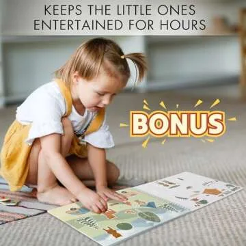 Fun Sticker Book for Toddlers 2-4 Years - Perfect Kids Activity Book with 500+ Beautiful Stickers & 12 Reusable Themes for Entertaining Boys & Girls 4-8 While Traveling - Incl. Coloring Pages