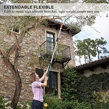 HUNKENR Extendable Tree Pruner Pole Saw for Easy Trimming